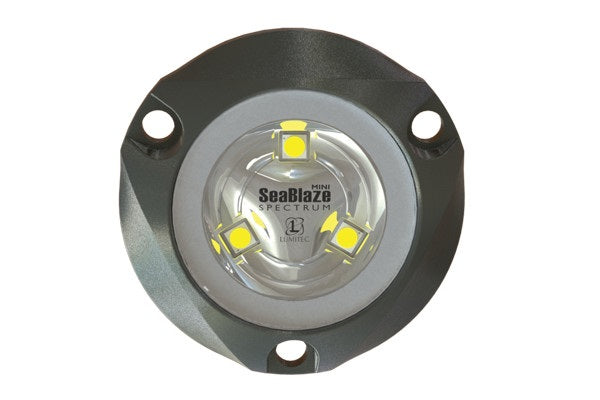 Lumitec Seablaze Mini Spectrum Rgbw Led Underwater Light Anodized Aluminum 12/24v