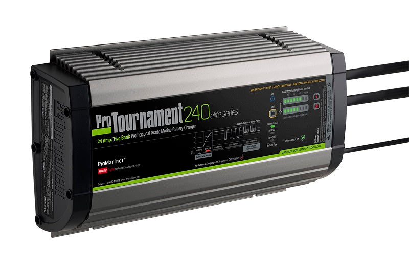 Promariner Protournament 240 24 Amp Battery Charger 12/24v 2 Bank 120v Input