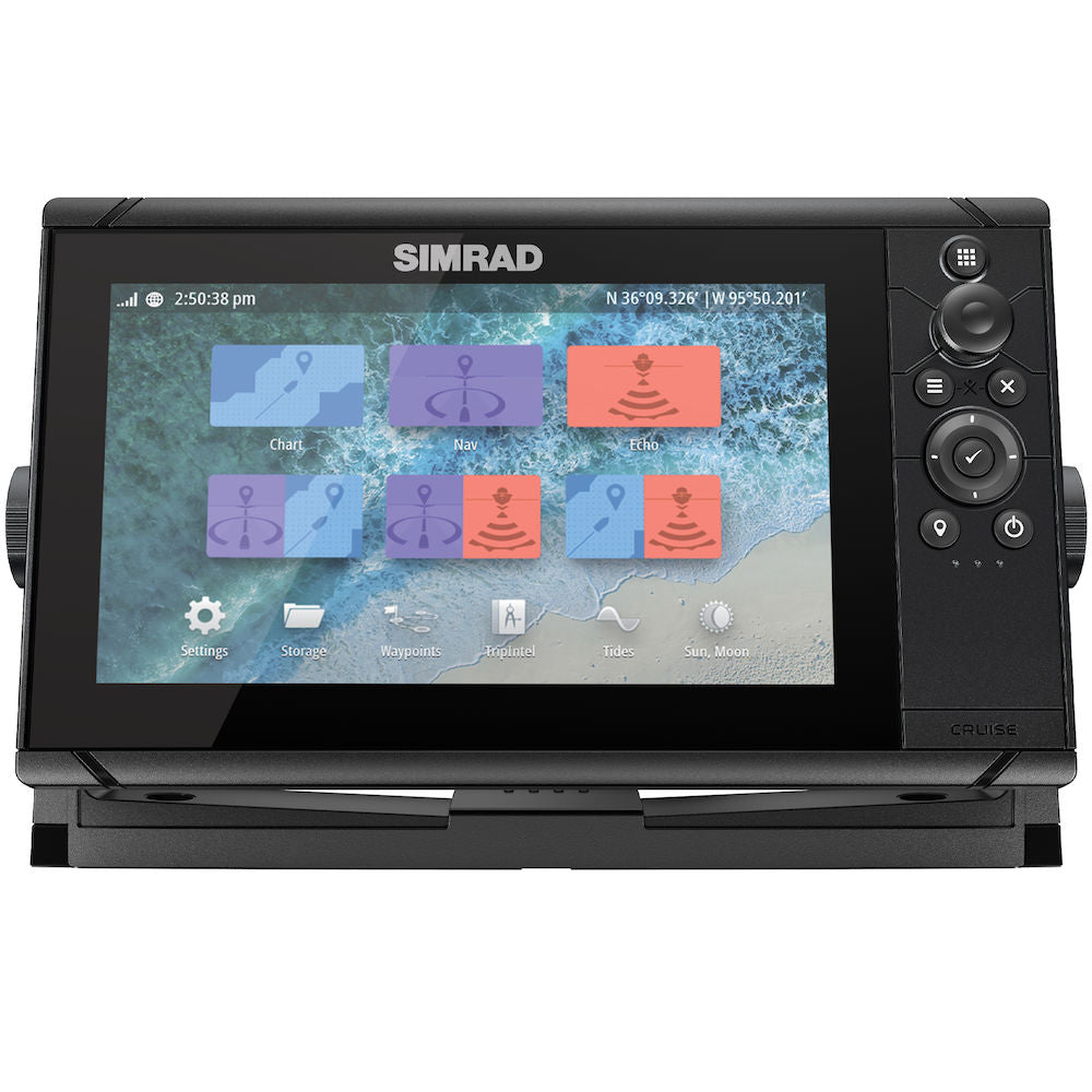 Simrad Cruise-9 Combo With Us Coastal Charts And 83/200khz Transom Mount