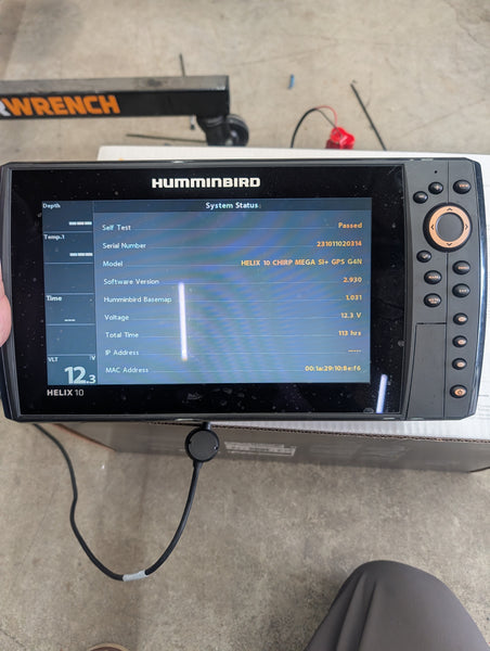 refurbished humminbird fish finders Used Helix Units Color:Purple Firetiger rigging Abu Garcia Max DLC 000 fish spots with