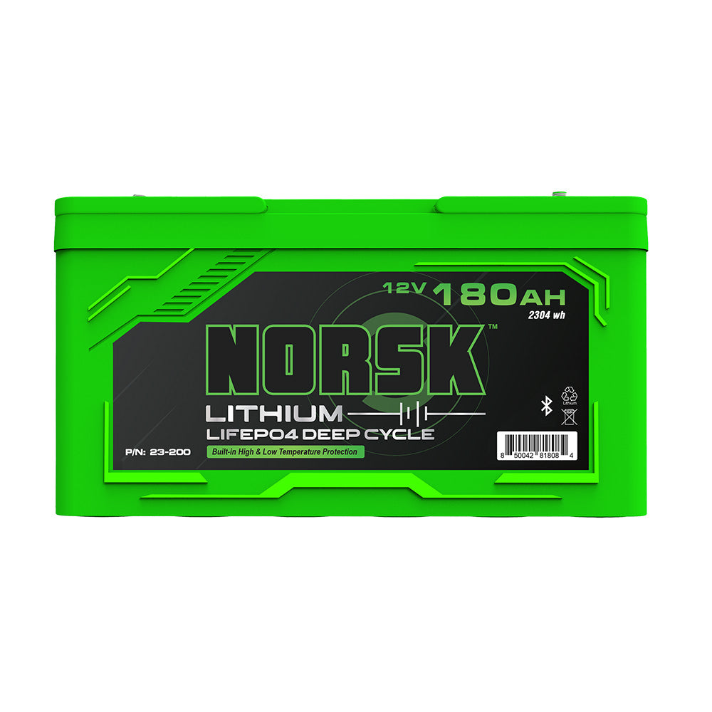 Norsk 180AH 12.8V LIFEPO4 Marine Starting + House Battery – Guardian + Heated