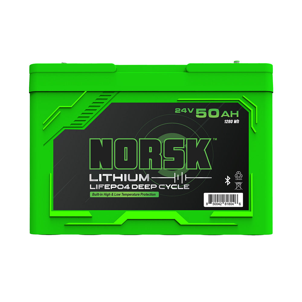 Norsk 50AH 24V LiFePO4 Lithium Battery – Guardian + Heated