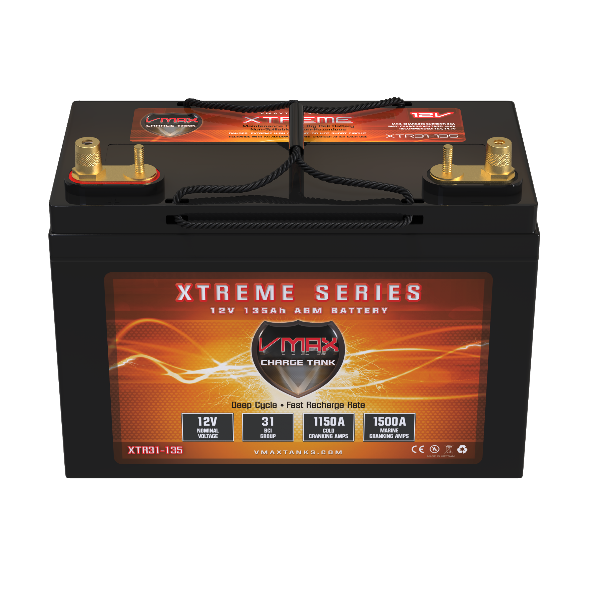 VMAX Tanks XTR31-135 12V 135AH AGM Battery