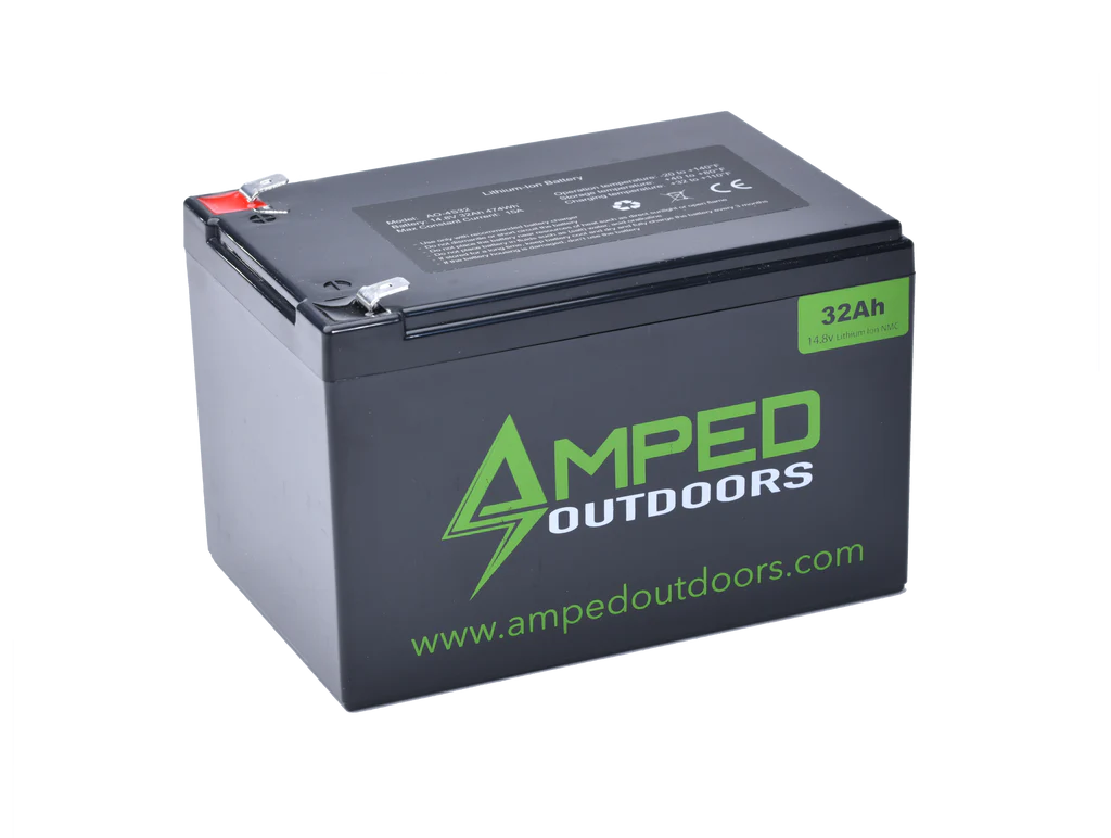 Amped Outdoors 14.8V 32AH NMC Lithium Battery