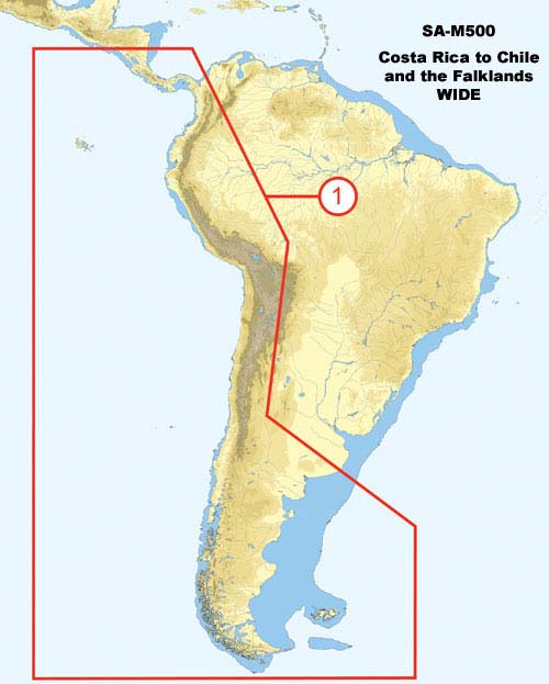 C-map Sa-m500 Max Wide Sd Costa Rica - Chile - Falklands