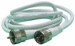 Digital 12' Rg8x W/ Mini Uhf Female Connectors & Pl259 Adap