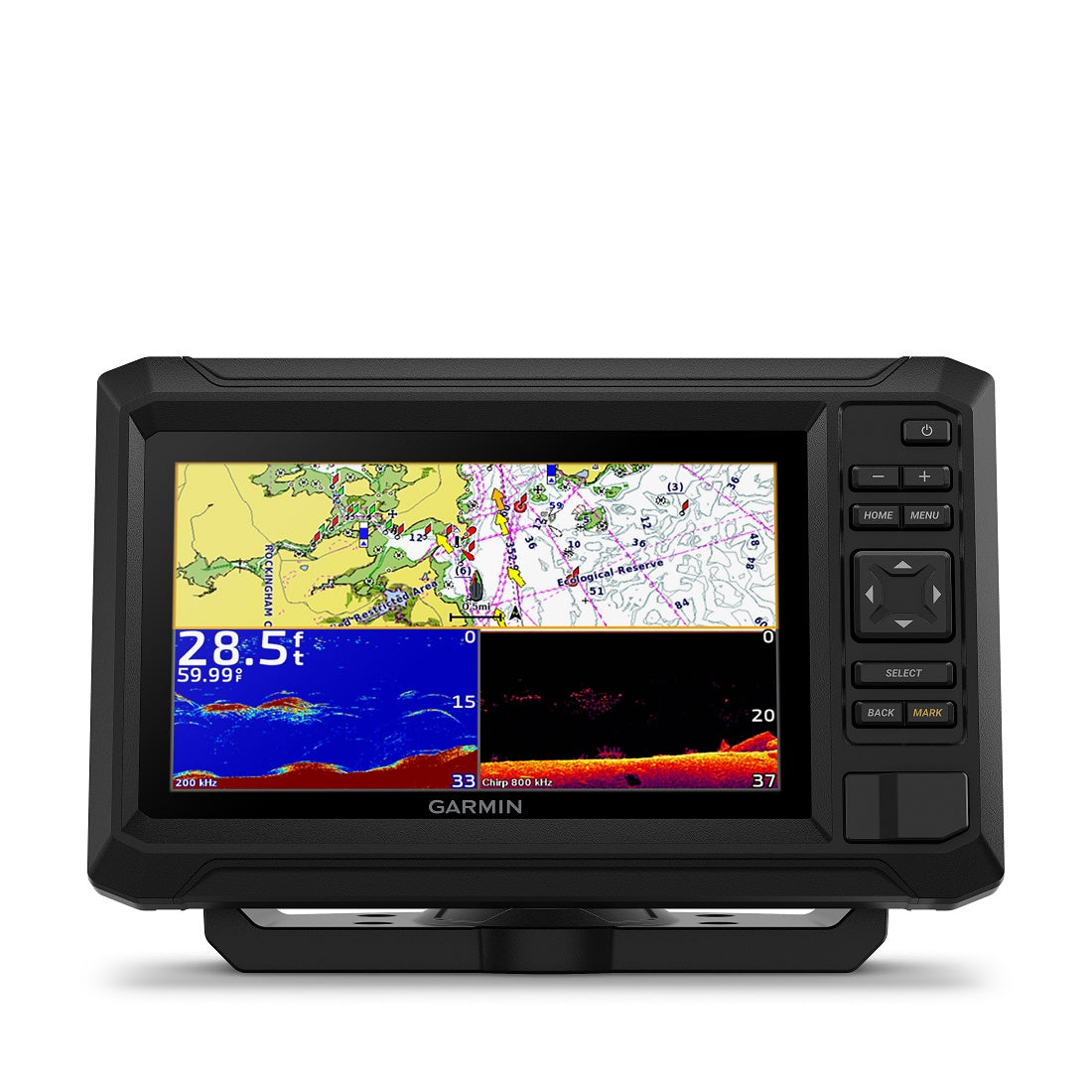 Garmin Echomap Uhd2 74cv Combo Us Bluechart G3 With Gt20-tm Transducer